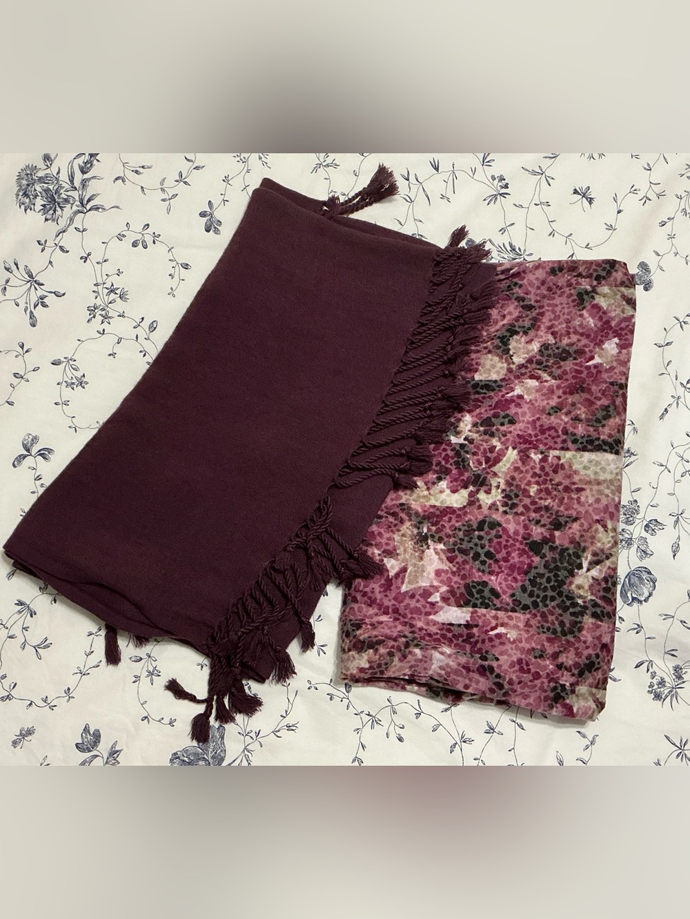 Ultra-soft 2-Piece Plum Tones Fall Scarf Co-ord Set